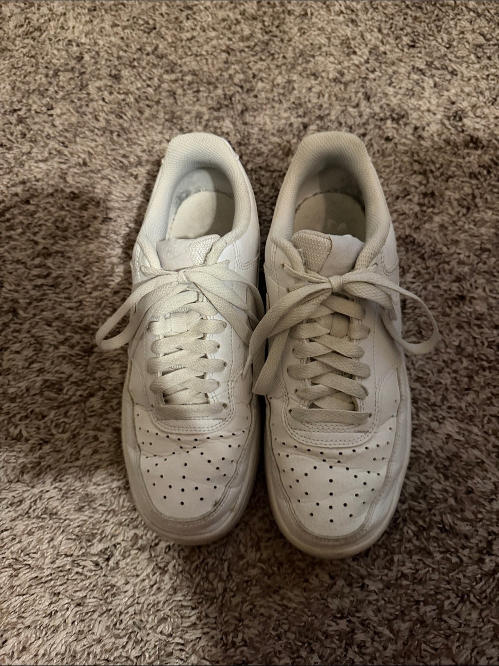 Nike White Mesh Low-Top Sneakers